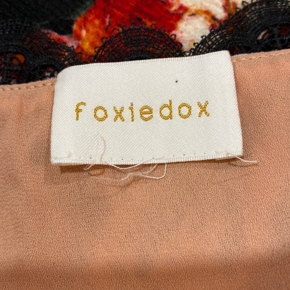 FOXIEDOX strappy midi dress floral print lace detail adjustable straps - Picture 8 of 14